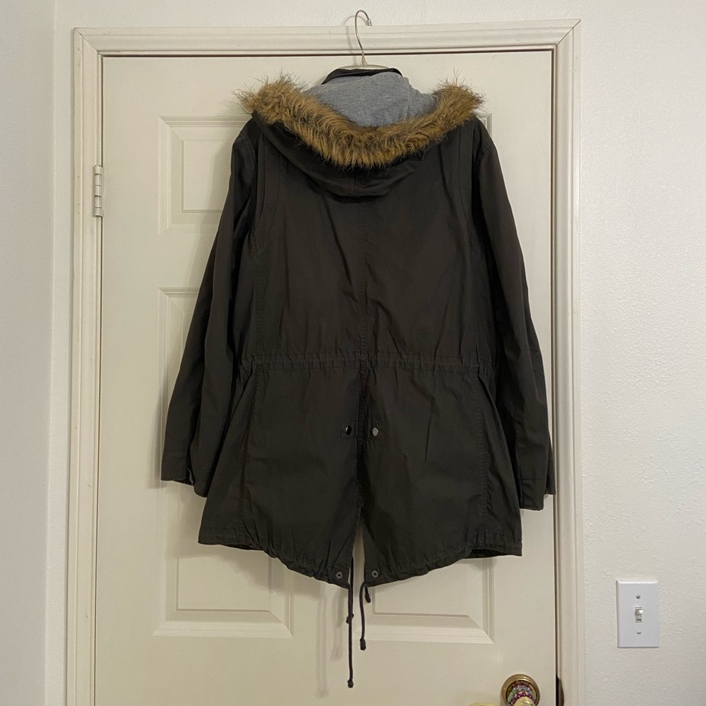 Express Convertible Utility Jacket With Faux Fur … - image 3